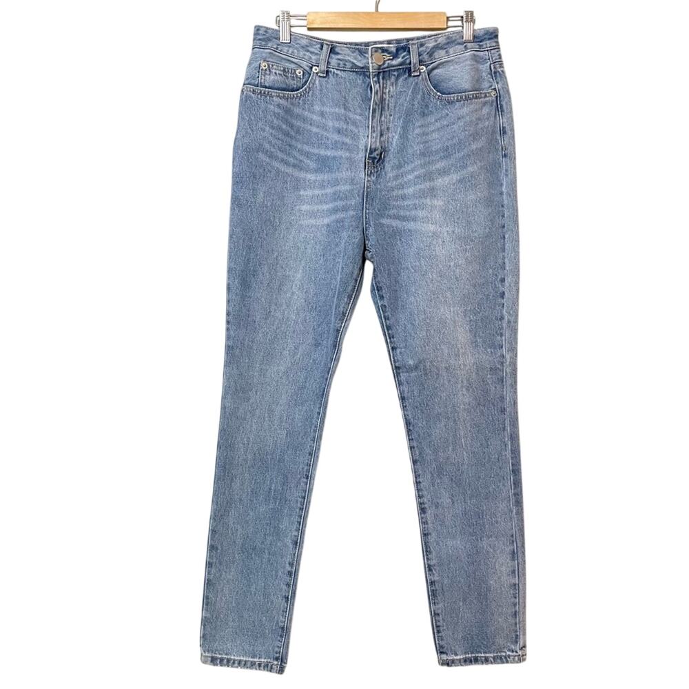 By The Way Revolve High Rise Mom Jeans Light Wash Womens 30 Straight Blue Denim